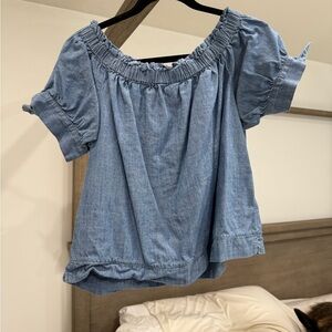 J. Crew Off Shoulder Denim Top Medium